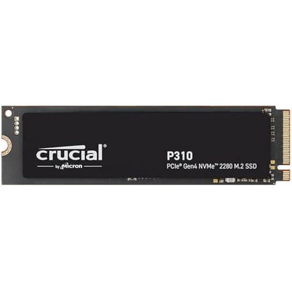 Crucial P310 500GB SSD, PCIe Gen4 NVMe M.2 2280, Up to 6,600MB/s, for Laptop, Desktop (PC), & Handheld Gaming Consoles, Includes Acronis Data Recovery Software, Solid State Drive - CT500P310SSD801