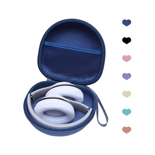 Headphone Case Compatible with BERIBES/TOZO/KVIDIO/Beats/Soundcore Anker Noise Cancelling Over-Ear Headphones, Blue