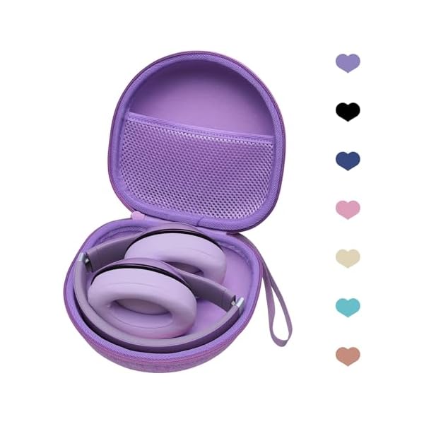 Headphone Case Compatible with JBL Tune 520BT/BERIBES/TOZO/KVIDIO/Beats/Soundcore Anker Noise Cancelling Over-Ear Headphones, Purple