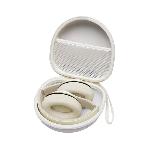 Headphone Case Compatible with Beats Studio Pro/Soundcore Anker Q20i/BERIBES/TOZO/KVIDIO/JBL Noise Cancelling Over-Ear Headphones, Beige