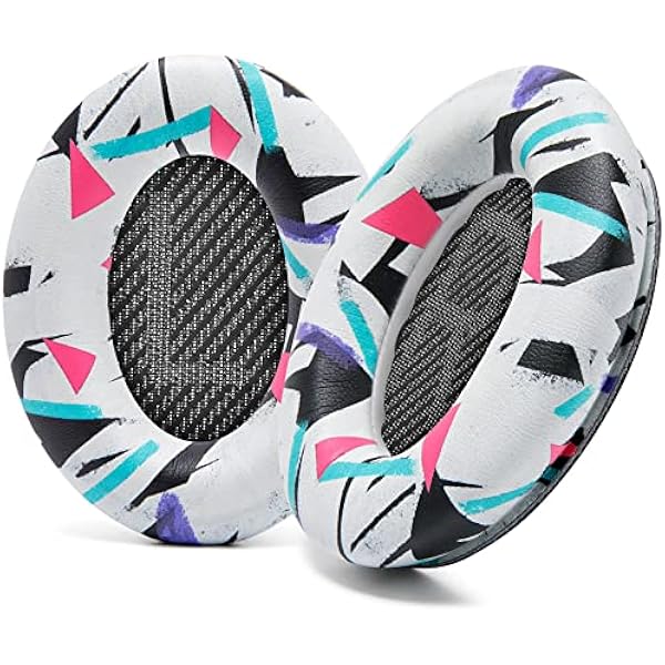WC Wicked Cushions Upgraded Replacement Ear Pads for Bose QC35 & QC35ii (QuietComfort 35) Headphones & More - Softer Leather, Luxurious Memory Foam, Added Thickness, Extra Durability | 90's White