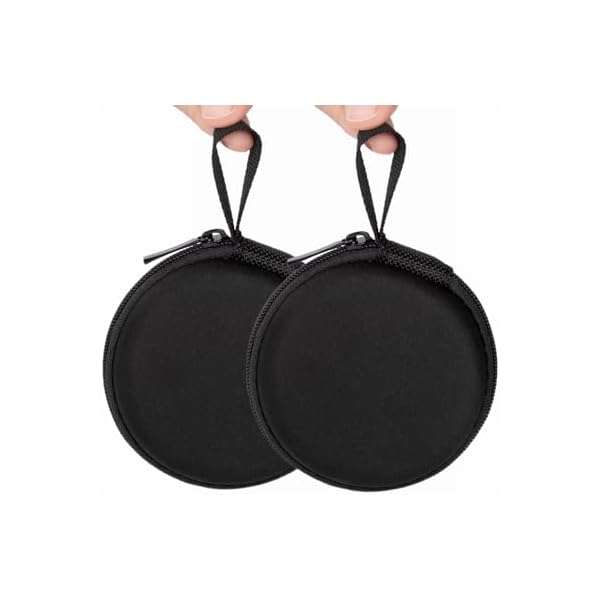 Ginsco 2 Pcs Mini-Portable Hard Shell Earbuds Case for Apple EarPods Headphones USB-C Wired Ear Buds, for Samsung Galaxy Wired Earbuds, for JBL Endurance Run 2, Travel Case for Earphones and Earplugs