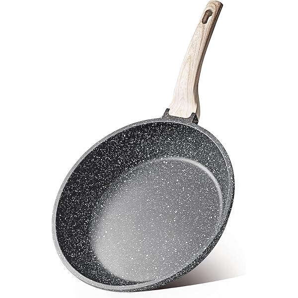 CAROTE Nonstick Frying Pan Skillet,Non Stick Granite Fry Pan Egg Pan Omelet Pans, Stone Cookware Chef's Pan, PFOA Free,Induction Compatible(Classic Granite, 8-Inch)