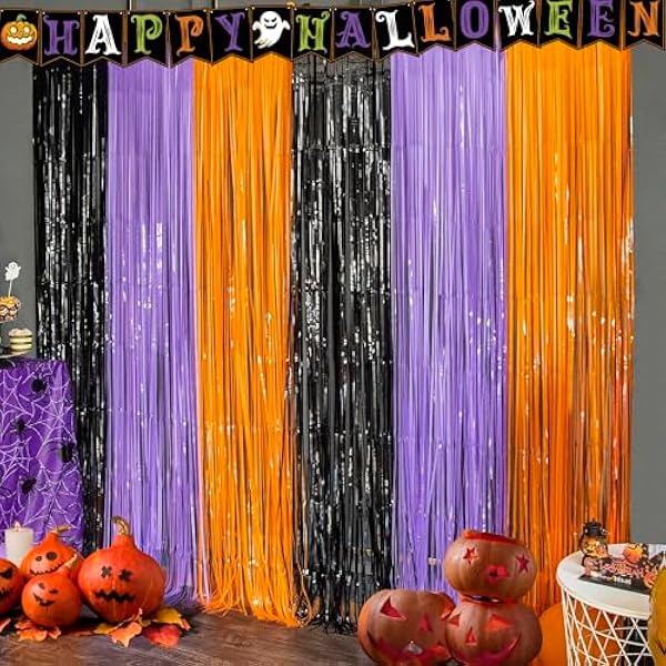 OHOME Halloween Decorations - Halloween Party Decorations | Trick or Treat Backdrop Banner for Wall Door | Halloween Birthday Party Favors Supplies Indoor Outdoor