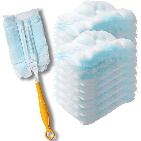Duster Refills,Static Dust Removal Brush Disposable Replacement Head Compatible with Swiffer Duster Refills for Electronics, Furniture, Blinds, Ceiling Fans (Blue, 18 PCS)
