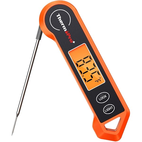 ThermoPro TP19H Digital Meat Thermometer for Cooking with Ambidextrous Backlit and Motion Sensing Kitchen Cooking Food Thermometer for BBQ Grill Smoker Oil Fry Candy Instant Read Thermometer