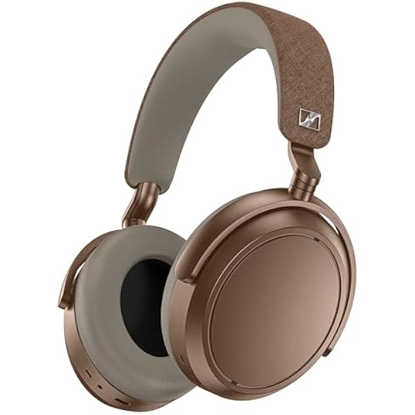 Sennheiser Momentum 4 Wireless Headphones - Bluetooth Headset for Crystal-Clear Calls with Adaptive Noise Cancellation, 60h Battery Life, Lightweight Folding Design, Brown