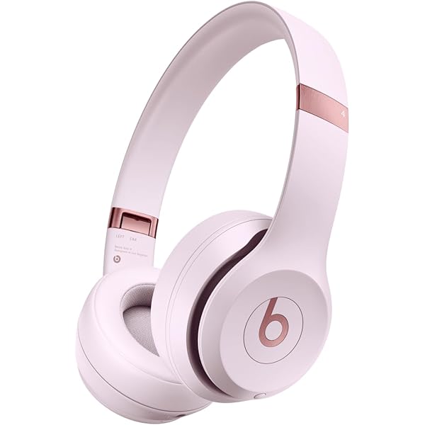 Beats Solo 4 - Wireless Bluetooth On-Ear Headphones, Apple & Android Compatible, Up to 50 Hours of Battery Life - Cloud Pink (Renewed)