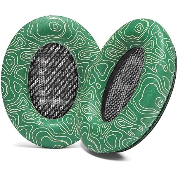 WC Wicked Cushions Upgraded Replacement Ear Pads for Bose QC35 & QC35ii (QuietComfort 35) Headphones & More - Softer Leather, Luxurious Memory Foam, Added Thickness, Extra Durability | Emerald Tide