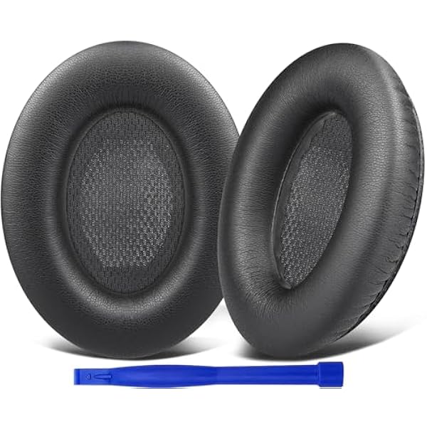 SoloWIT Protein Leather Earpads Cushions for Bose Headphones, Replacement Ear Pads for Bose QuietComfort 15 QC15 QC25 QC2 QC35/Ae2 Ae2i Ae2w/SoundTrue & SoundLink Around-Ear Series - Full Black