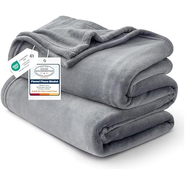Bedsure GentleSoft Fleece King Size Blankets for Bed Grey - Soft Lightweight Plush Cozy Fuzzy Luxury Warm Winter Blanket Microfiber, Room Home Decor Gifts for Women and Men, 108x90 inches