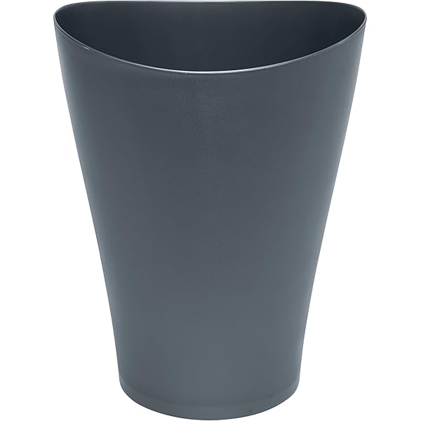 Rubbermaid Spa Works Vanity Wastebasket Home/Bathroom/Office Use Small 2.25 Gallon Plastic Gunmetal Blue Home/Kitchen/Garage/Apartment/Office