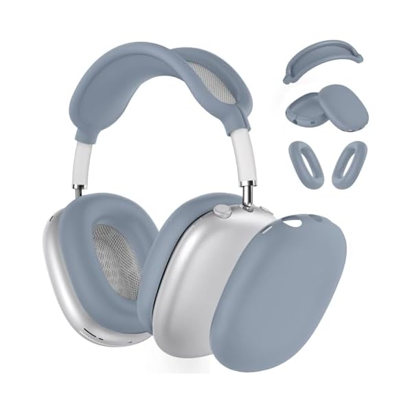 Silicone Case for AirPods Max Headphones - Ear Pad, Ear Cups, Headband Cover (USB-C/Lightning) (2024/2020) - Soft Accessories for Apple AirPods Max, Lavender