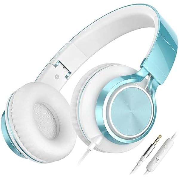 AILIHEN C8 Headphones Wired, On-Ear Headphones with Microphone and Volume Control, Corded 3.5mm Headset for Boys Girl School Smartphones Chromebook Laptop Computer Tablets Airplane Travel (Lime Green)