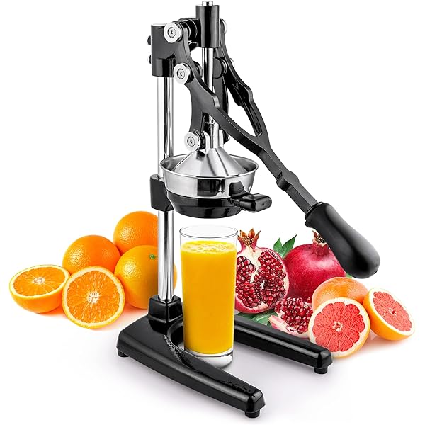 Zulay Kitchen Extra Tall Citrus Press Manual Juicer - Manual Orange Juice Squeezer, Fits Tumblers, Tall Glasses and Cups - Fruit Press & Juice Press, Juice Presser Machine & Citrus Juicer Manual