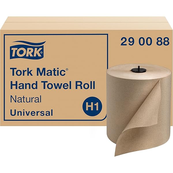 Tork Matic Paper Hand Towel Roll Natural H1, Universal, 100% Recycled Fiber, 6 Rolls x 700 ft, 290088