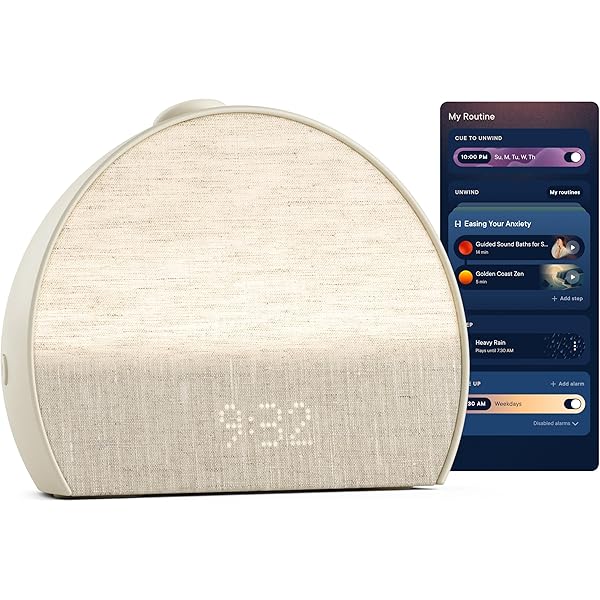 Hatch Restore 3 Sunrise Alarm Clock, Sound Machine, Smart Light (Putty) - White Noise, Screen-Free Sleep Routine