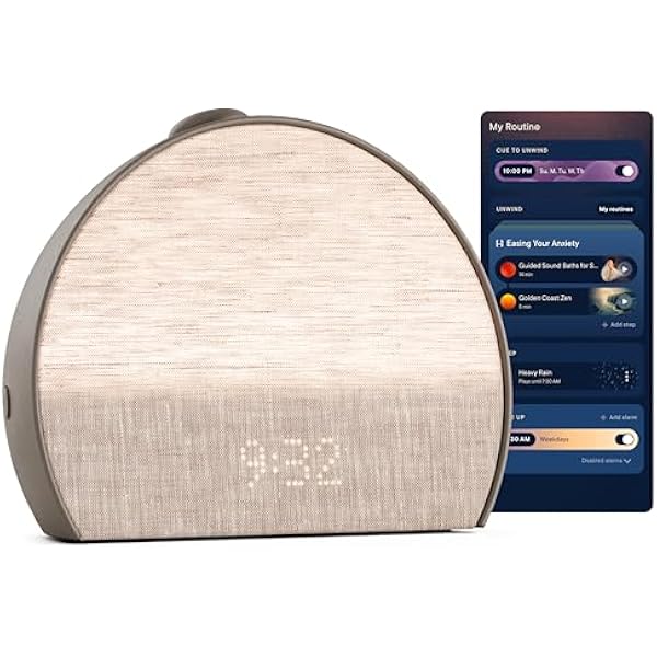 Hatch Restore 3 Sunrise Alarm Clock, Sound Machine, Smart Light (Cocoa) - White Noise, Screen-Free Sleep Routine