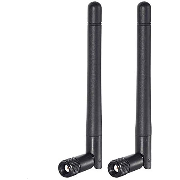 Bingfu Dual Band WiFi 2.4GHz 5GHz 5.8GHz 3dBi MIMO RP-SMA Male Bluetooth Antenna (2-Pack) for PC Computer WiFi Router Wireless Network Card USB Adapter Security IP Camera Video Surveillance Monitor