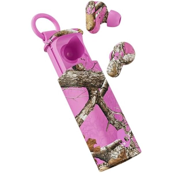 Skullcandy Dime Evo Wireless Earbuds, Bluetooth Headphones, Noise Isolating Fit, Up to 36 Hours Battery, Microphone for iPhone Android, Easy Carry with Clip-Anywhere Case - Realtree Edge Colors Pink