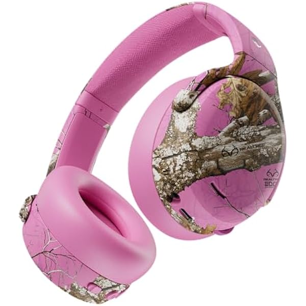 Skullcandy Crusher ANC 2 Wireless Over-Ear Bluetooth Headphones with Multi-Sensory Bass, Active Noise Cancelling, Up to 60 Hours Battery, Microphone for iPhone Android - Realtree Edge Colors White