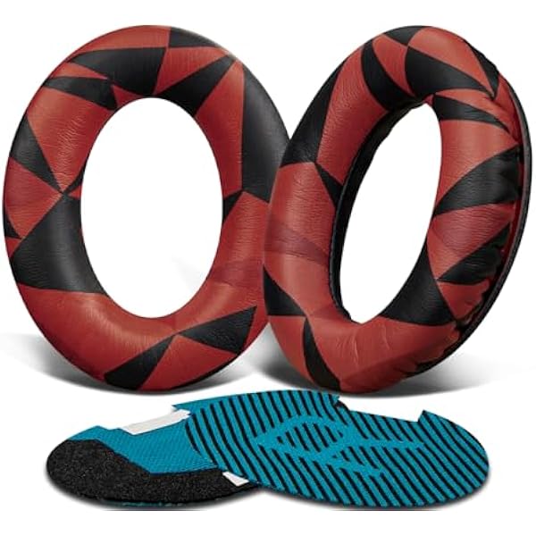 SoloWIT Protein Leather Earpads Cushions for Bose Headphones, Replacement Ear Pads for Bose QuietComfort 15 QC15 QC25 QC2 QC35/Ae2 Ae2i Ae2w/SoundTrue & SoundLink Around-Ear Series - Red Storm