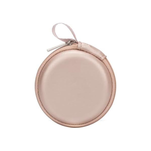 Ginsco Mini-Portable Hard Shell Earbuds Case for Apple EarPods Headphones USB-C Wired Ear Buds/Samsung Galaxy Wired Earbuds, Travel Case for Earphones Earplugs (1, Rose Gold)