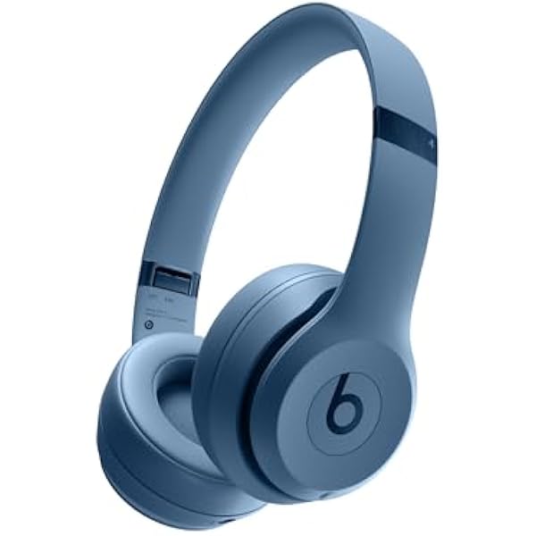 Beats Solo 4 - Wireless Bluetooth On-Ear Headphones, Apple & Android Compatible, Up to 50 Hours of Battery Life - Slate Blue (Renewed)