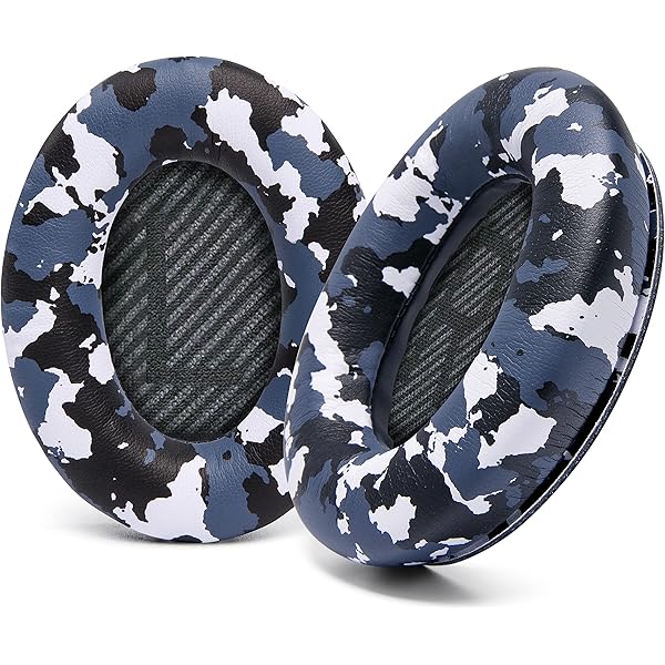 WC Wicked Cushions Upgraded Replacement Ear Pads for Bose QC35 & QC35ii (QuietComfort 35) Headphones & More - Softer Leather, Luxurious Memory Foam, Added Thickness, Extra Durability | Snow Camo