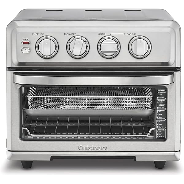 Cuisinart Air Fryer Toaster Oven with Grill, 1800W 8-1 Air Fryer Oven with Bake, Convection Bake, Grill, Broil and Warm Options, Large Capacity, 60-Minute Timer, TOA-70NAS, Stainless Steel