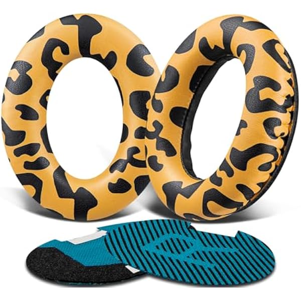 SoloWIT Protein Leather Earpads Cushions for Bose Headphones, Replacement Ear Pads for Bose QuietComfort 15 QC15 QC25 QC2 QC35/Ae2 Ae2i Ae2w/SoundTrue & SoundLink Around-Ear Series - Tiger Stripes