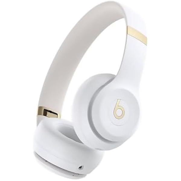 Beats Solo 4 - Wireless Bluetooth On-Ear Headphones, Apple & Android Compatible, Up to 50 Hours of Battery Life - Warm White (Renewed)