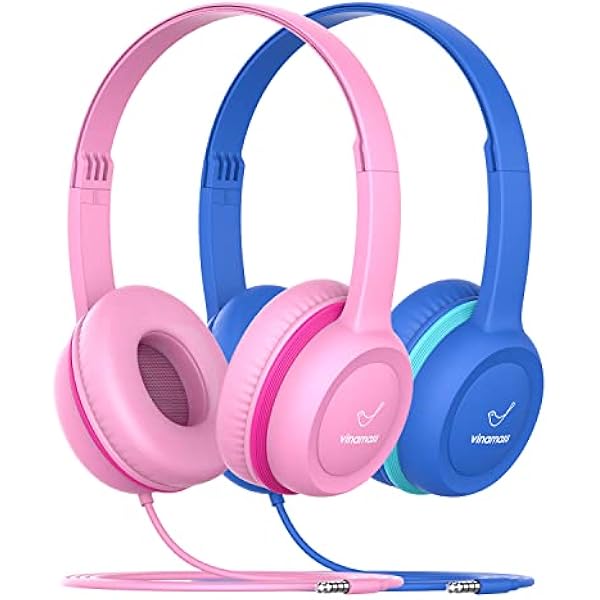Kids Headphones with 85dB Volume Limit,On Ear Headphones,Adjustable and Flexible for Toddlers to Adults,Suit for School Classroom Students Teens Children