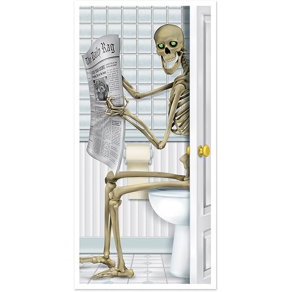 Beistle Skeleton Restroom Door Cover Party Accessory