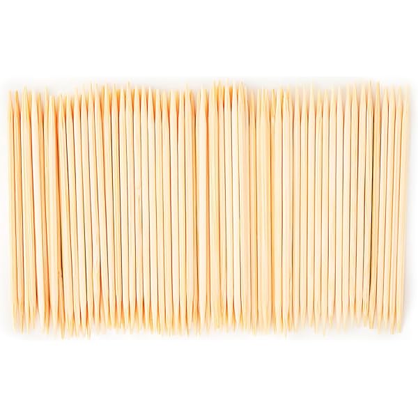 600 Count Bamboo Toothpicks for Teeth Cleaning, Appetizer, Olive, Barbecue, Fruit, Double-Points Wooden Toothpick.