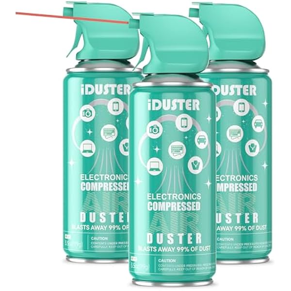 Compressed Canned Air Duster for Computer - Disposable Electronic Keyboard Cleaner for Cleaning Duster, 3PCS(3.5oz)