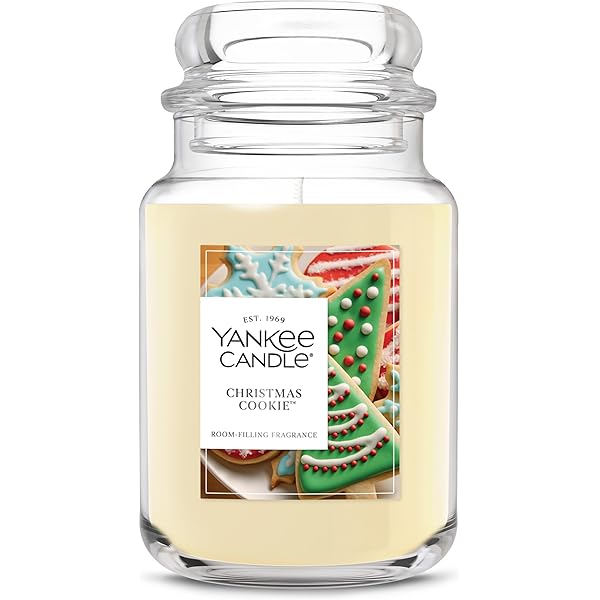 Yankee Candle Christmas Cookie Scented Candle, 22oz Large Jar with up to 150 Hour Burn Time, Giftable, Holidays