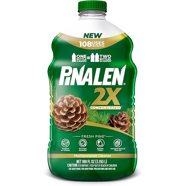 PINALEN 2X Max Aromas Concentrated Multipurpose Cleaner - Fresh Pine Scent - 108 fl oz - All Purpose Cleaner for Kitchen, Bathroom, Floors & Outdoors