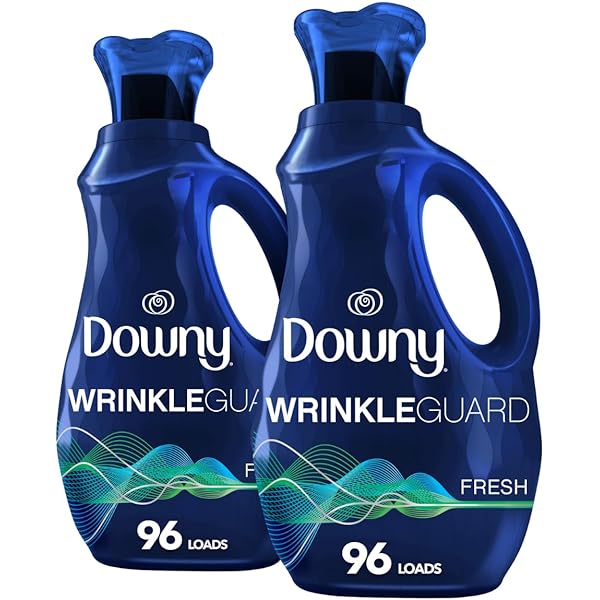 Downy WrinkleGuard Liquid Fabric Softener and Conditioner, Fresh, 48 fl oz 48 Loads, Pack of 2