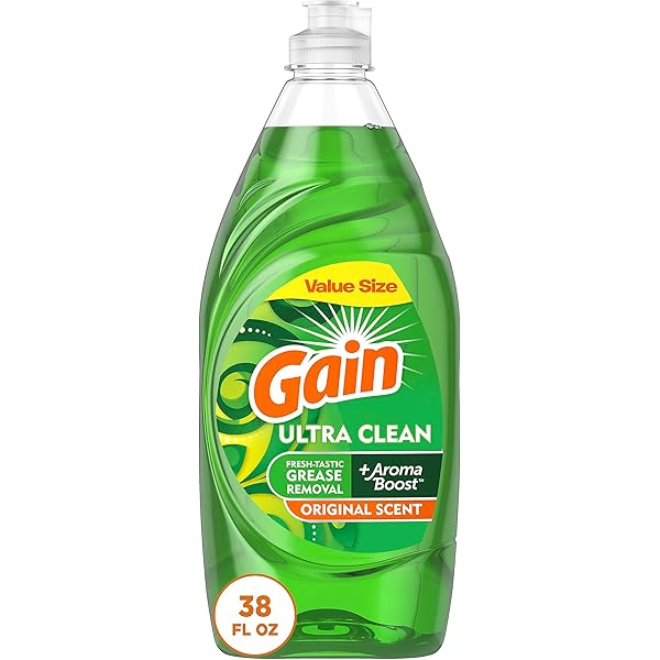 Gain Ultra Dishwashing Liquid Dish Soap, Original Scent, 38 fl oz