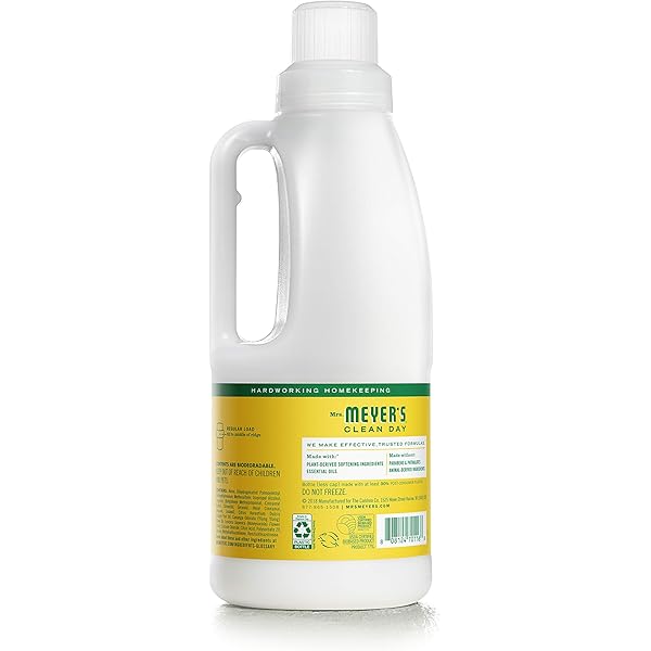 MRS. MEYER'S CLEAN DAY Liquid Fabric Softener, Infused with Essential Oils, Paraben Free, Honeysuckle, 32 oz (32 Loads)