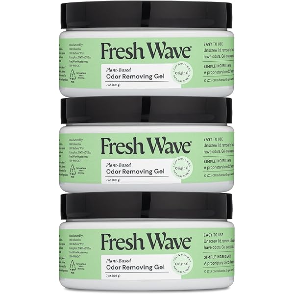 Fresh Wave Odor Removing Gel, 7 oz., Pack of 3 - Odor Absorbers for Home, Safer Odor Relief, Natural Plant-Based Odor Eliminator, Every 7 oz. lasts 15-30 Days, For Cooking, Trash & Pets