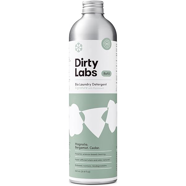 Dirty Labs | Signature Scent Bio-Liquid Laundry Detergent 80 Loads (21.6 fl oz) Hyper-Concentrated High Efficiency & Standard Machine Washing Nontoxic, Biodegradable Stain Odor Removal