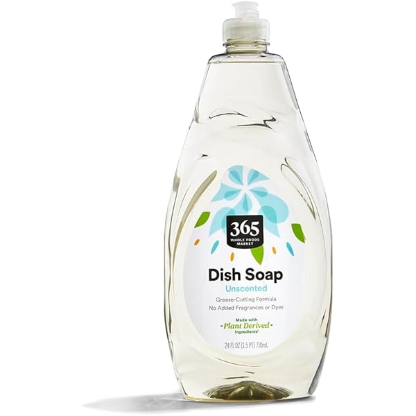 365 by Whole Foods Market, Unscented Dish Soap, Plant-Derived Ingredients, 24 Fl Oz