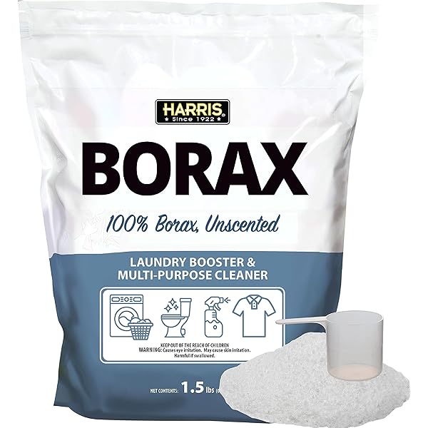 Harris Borax Powder Laundry Booster and Multipurpose Cleaner, 1.5lb (Unscented)
