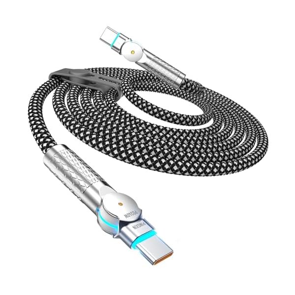 USB C to USB C Cable 10FT 240W, 180°Rotating USB C Cable Braided Type C Charger Cable Fast Charge for iPhone 16/16Pro/16Plus/16ProMax,MacBook Air,iPad Pro,Pixel,Samsung Galaxy S23/S24 Ultra-Black