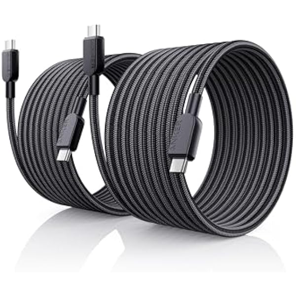Anker USB C to USB C Cable (2Pack, 10FT),240W Type-C Fast Charging Cord for iPhone 17/16 Series,MacBook Pro 2020,iPad Air 4 and More (Black)