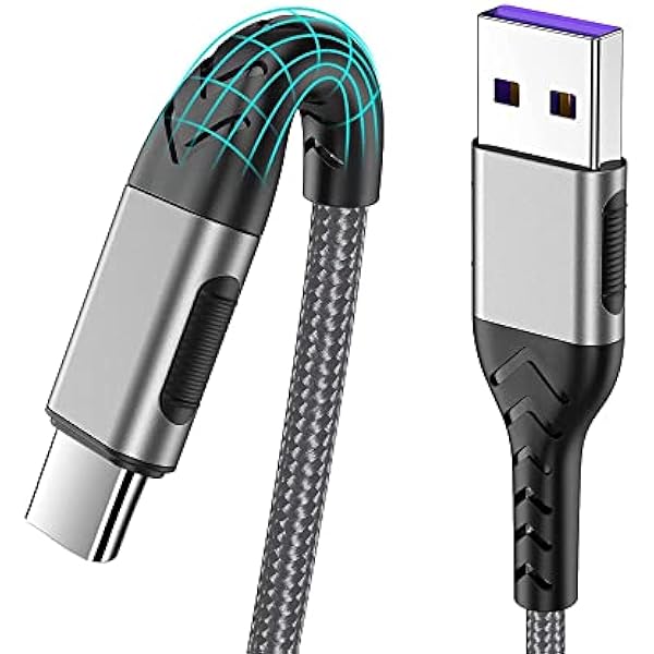Durcord USB C Cable, Upgarded 2Pack 10ft Fast USB Type C Charging Cable for Android/Phone/Pad/Laptop, Type C Charger Braided USB Cable Compatible withi Phone 17/16/15/Pro/Plus/Max/Sam.Sung-Silver