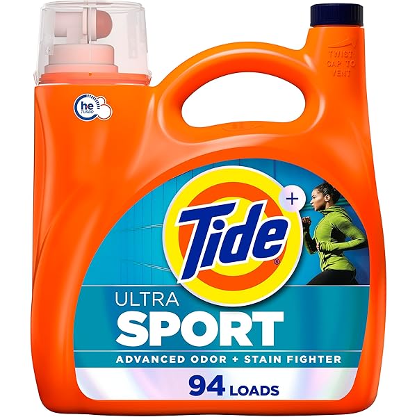 Tide Plus Febreze Sport Odor Defense Liquid Laundry Detergent Soap, HE Compatible, 94 Loads, 132 fl oz