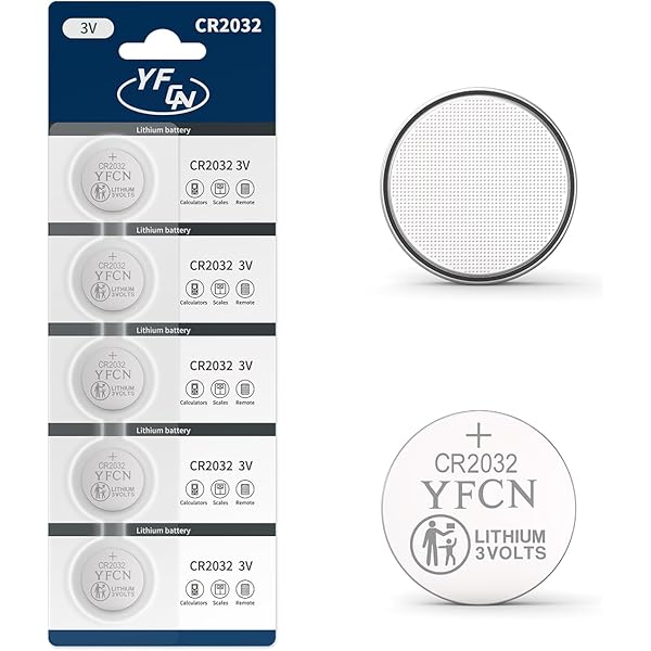 CR2032 Battery 3V Lithium Batteries 5 Count Pack CR2032 Batteries - CR 2032 Coin Cell Batteries for AirTag, Key Fob, Remotes- 10 Years Shelf Life
